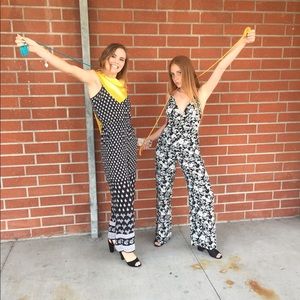 floral pant suit romper